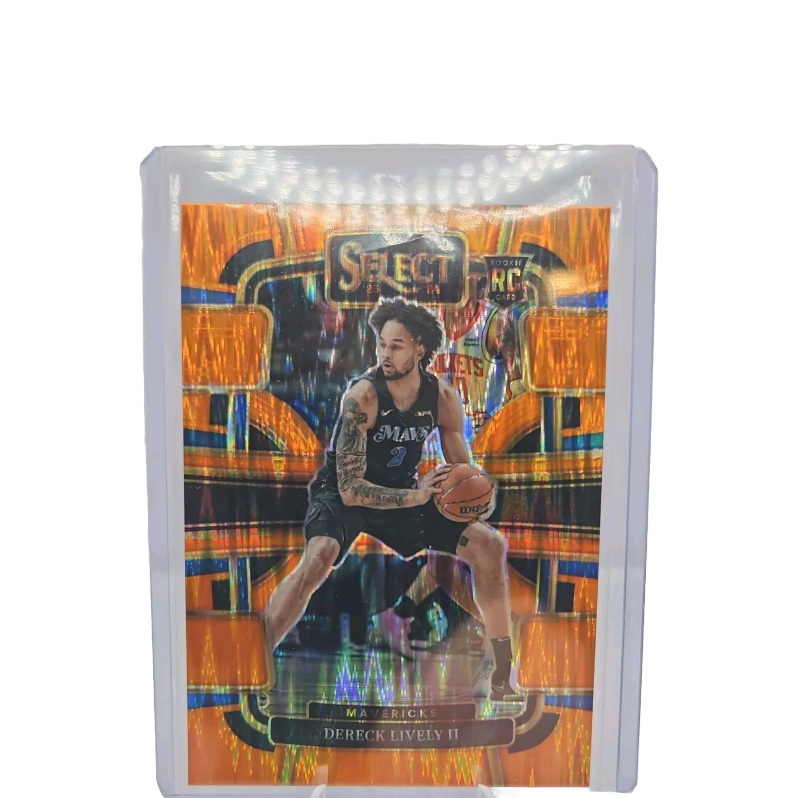 2023-24 Select Dereck Lively II Concourse Orange Flash RC #76 Mavericks