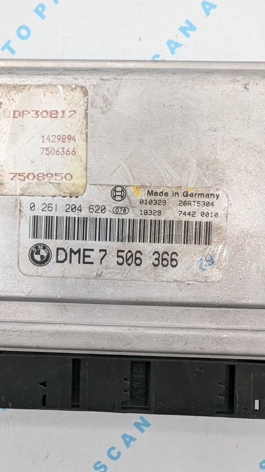 BMW 740IL 2001 Bosch DME 7506366 ECU 0261204620 usado Foto 2 de 4