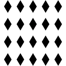 20 Diamond Pack 1" Vinyl Decal Car Window Sticker Shapes Art