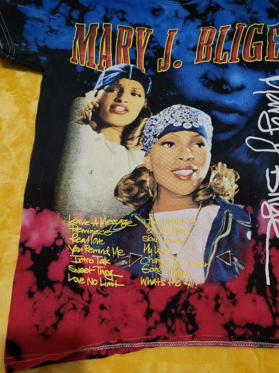 Mary J Blige Whats The 411 Tie Dye T-Shirt Graphic Print Tee Hip