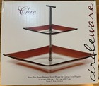 Chic Circleware 2 Tier Cake Plate with Metal Handle — photo 4