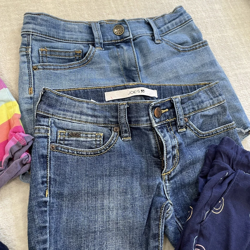 Lote de 17 pares de leggings cortos para niñas talla S coloridos viejos azul marino hueco Foto 4 de 4