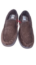 Dearfoams Men  s Moccasin Corduroy Indoor/Outdoor Slippers NWT Size Small 7-8 