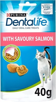 Dentalife Dental Treats Cats Salmon 40g (Pack of 8)
