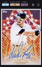 TOPPS BUNT 2023 - WADE BOGGS STAR STUDDED SIG, 436cc, BOS RED SOX [DIGITAL CARD]