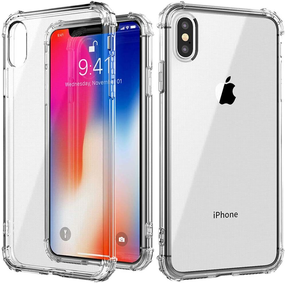 For iPhone X Transparent Clear Case Soft Ultra Thin TPU Bumper Protective Cover