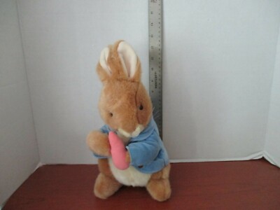 EDEN~13'' PETER RABBIT w/ CARROT 14'' Stuffed  Bunny Animal