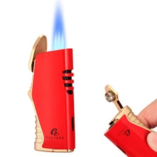 Galiner Windproof Refillable Butane Cigar Cigarette Lighter Torch Flame Punch