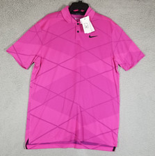 Nike Dri-Fit Vapor Golf Polo Shirt Men Medium Jacquard Pink DH0820-392 NWT