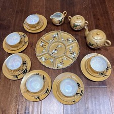 Vintage NIPPON Hand Painted Lusterware Tea Set Made In Japan  READ DES