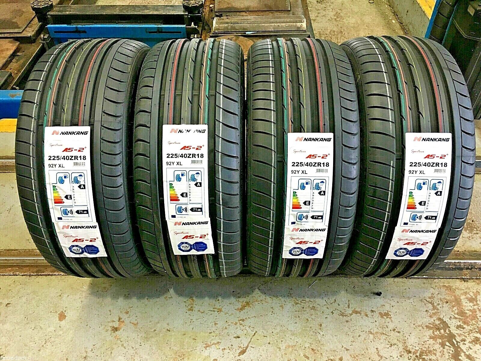 X4 225/40ZR18 92Y XL NANKANG AS-2+ QUALITY TYRES AMAZING (A) WET