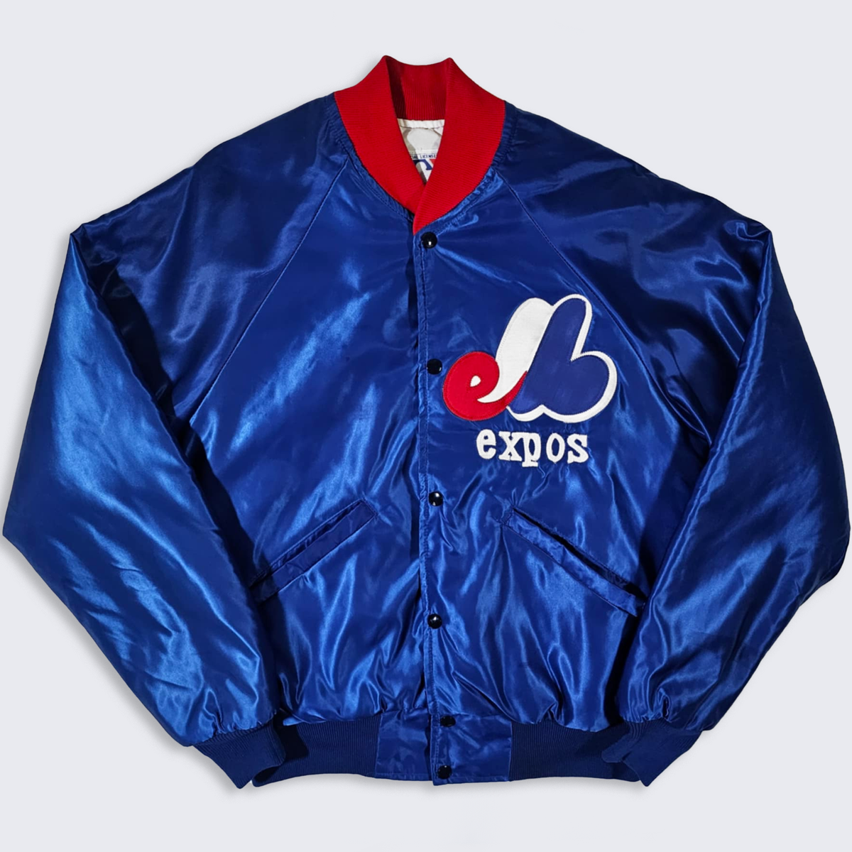 Montreal Expos Vintage 80s Starter Satin Bomber Jacket - MLB
