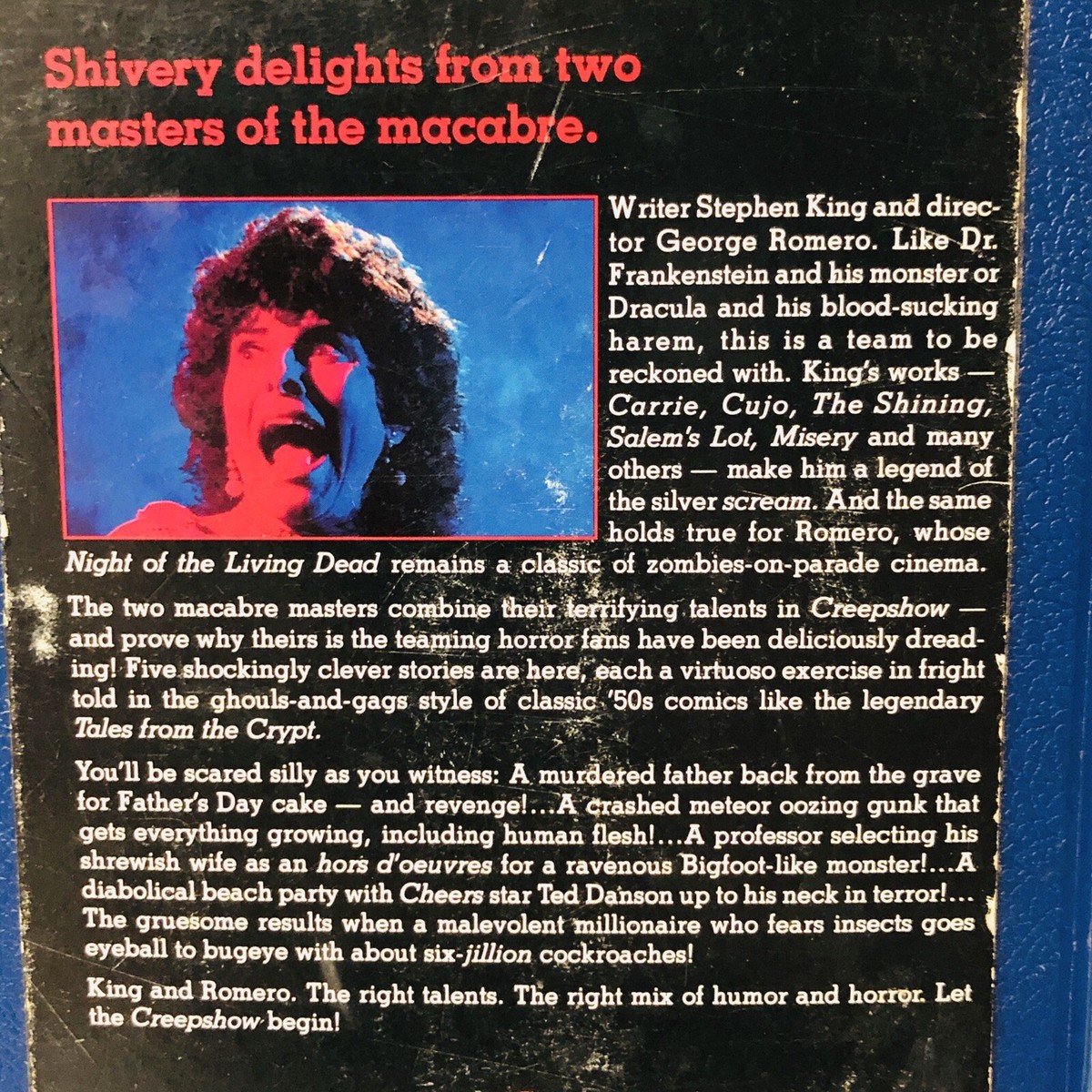 CREEPSHOW VHS Tape 1982 1987 Warner Bros Blue Plastic Case