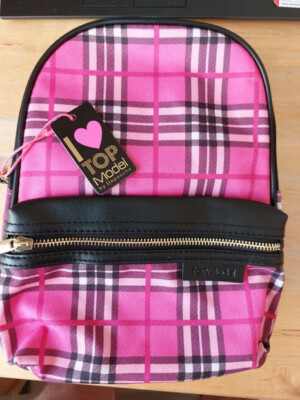 Depesche 10812 TOP-Model Freizeit - Rucksack Karo rosa / pink