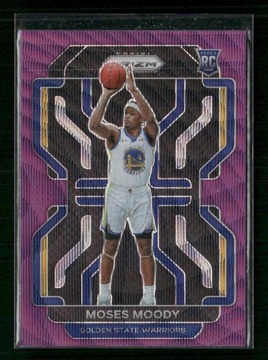 2021-22 Panini Prizm #308 Moses Moody Purple Wave RC
