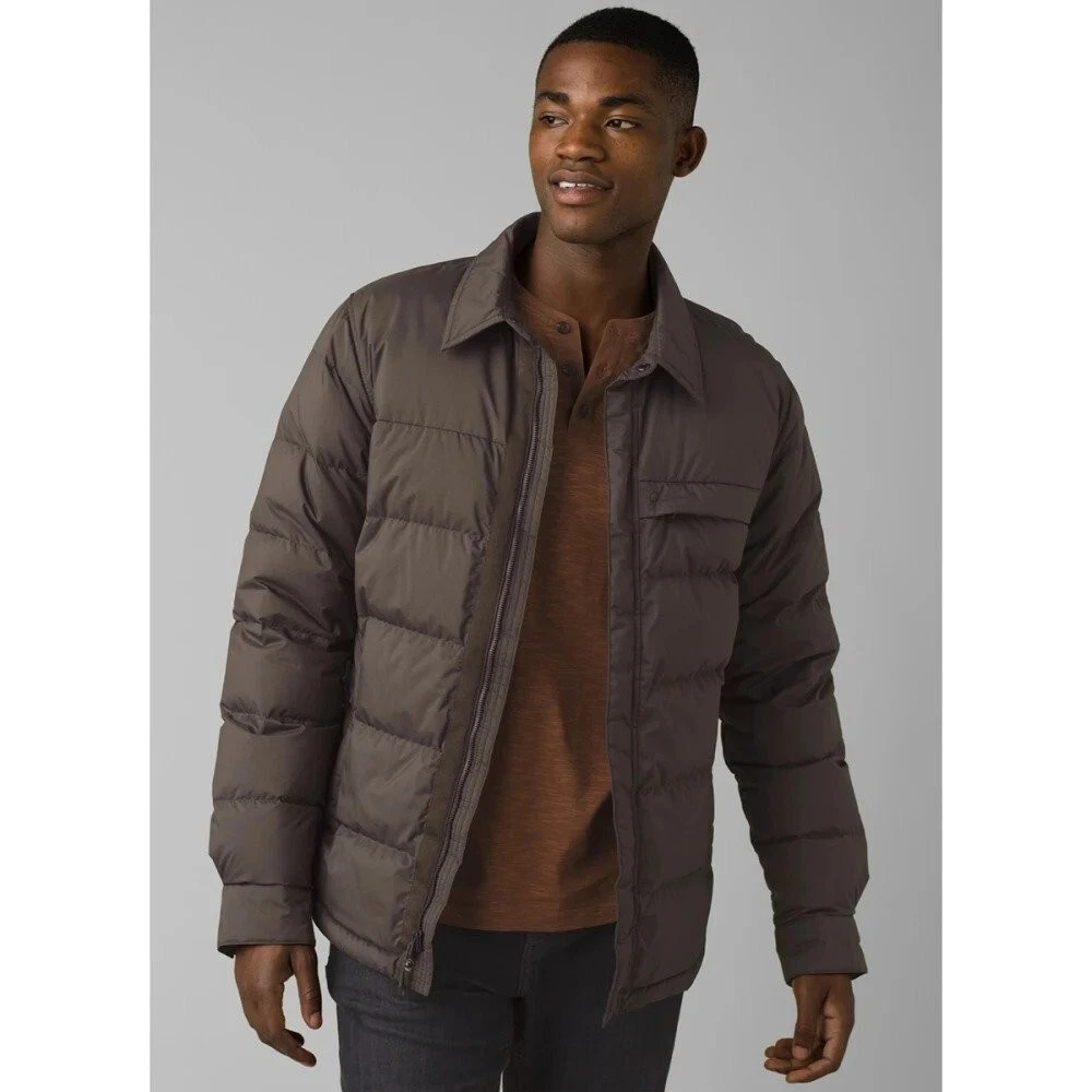 NEW prAna $250 BLACK OLIVE HEATHER PINCHOT DOWN PUFFER JACKET SZ S SMALL
