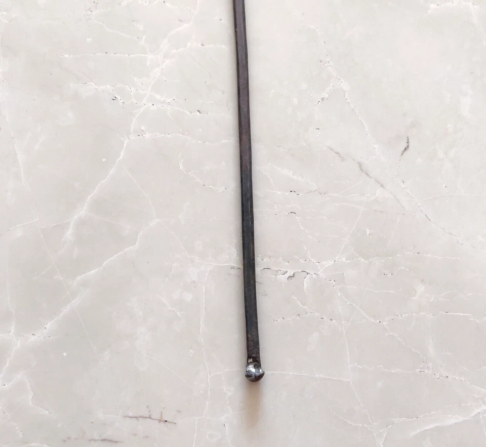 Antiguo palo de seguridad de hierro hecho a mano 19c decoración de jardín boho rústico granja IR59 Foto 3 de 4