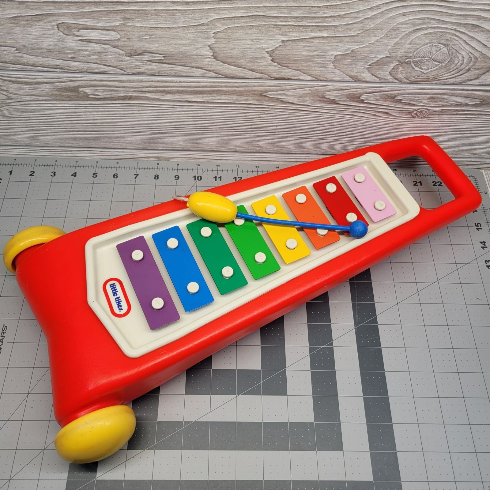 Little Tikes Xylophone Pull Toy Musical Instrument Baby Walker 1988 Vtg