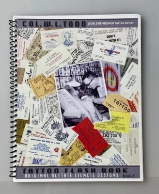 COL. TODD & SON LARRY MORA VINTAGE AMERICAN TRADITIONAL TATTOO FLASH ART ACETATE BOOKS BERT GRIMM COL TODD