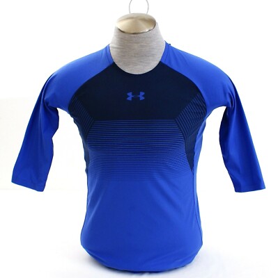 Under Armour Blue UA Threadborne UA Vanish ¾ Sleeve Shirt