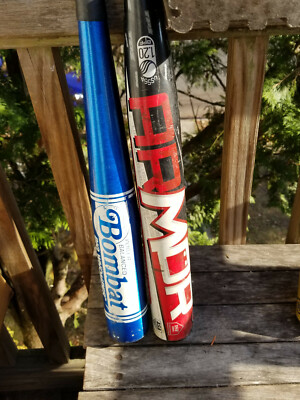 LOT OF 5 YOUTH BASEBALL BATS TPX ARMOR LOUISVILLE WOMBAT ALUMINUM