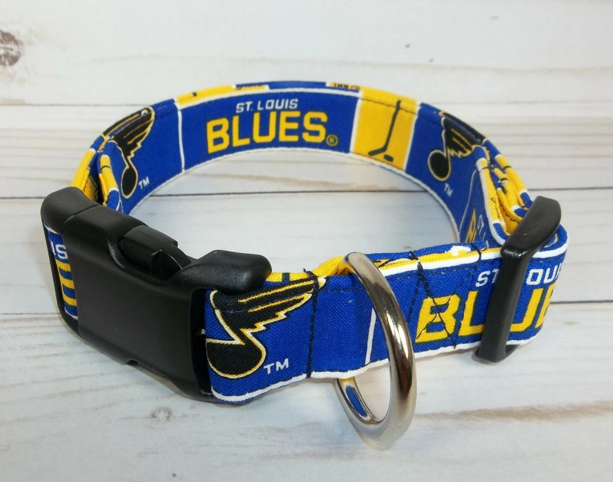 ST. LOUIS BLUES Terri's Dog Collar custom made adjustable with NHL fabric