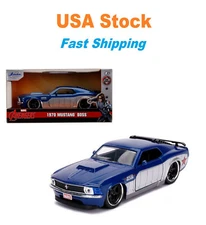 Marvel Avengers Winter Soldier 1970 Ford Mustang Boss JADA Diecast Car 5" 1:32 