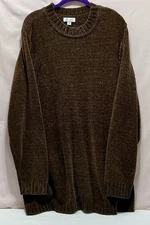 D&Co Denim Company Women's 3X Brown Shirt Soft & Cozy Long Sleeves Long Length