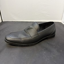 GUESS Men's Hemmer Loafers Square Toe Slip On Dress Shoes Black Size 7.5
