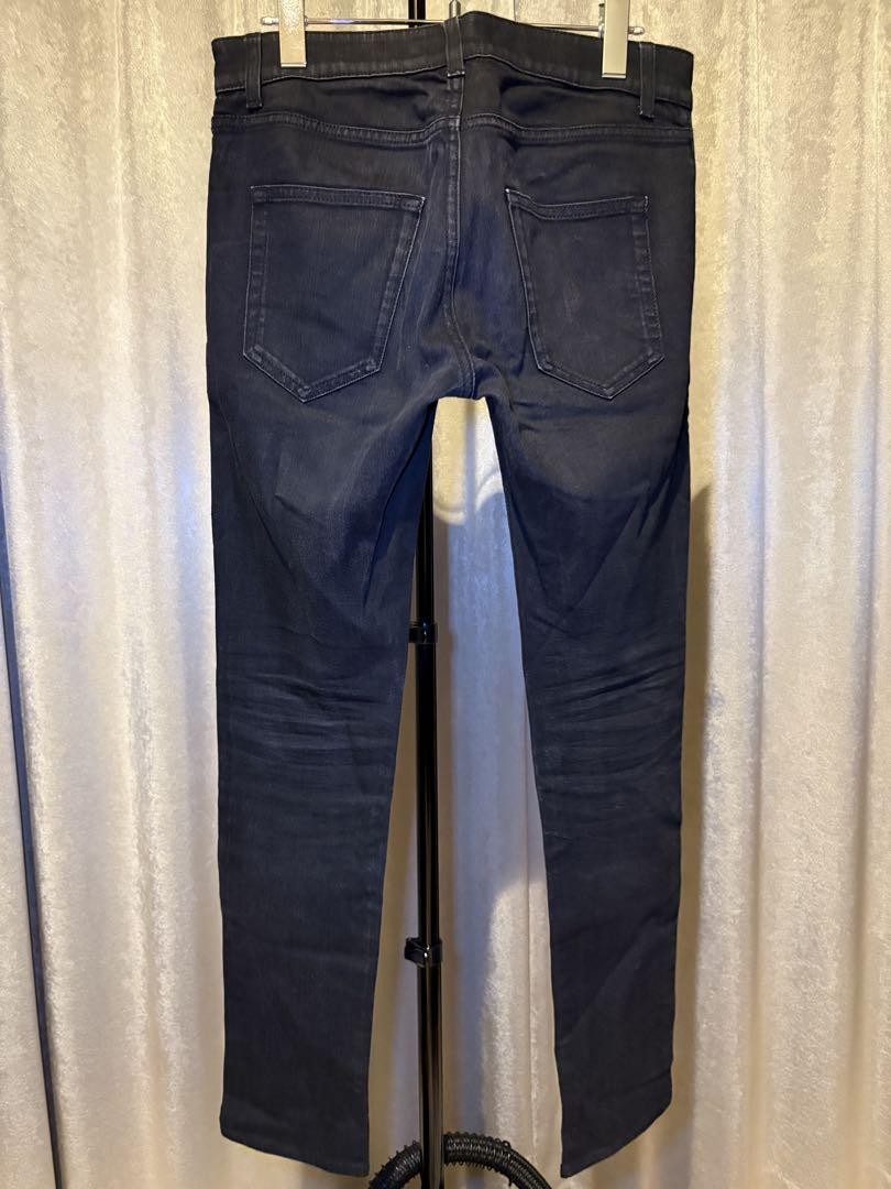 Denim slim fit Saint Laurent nero invecchiato