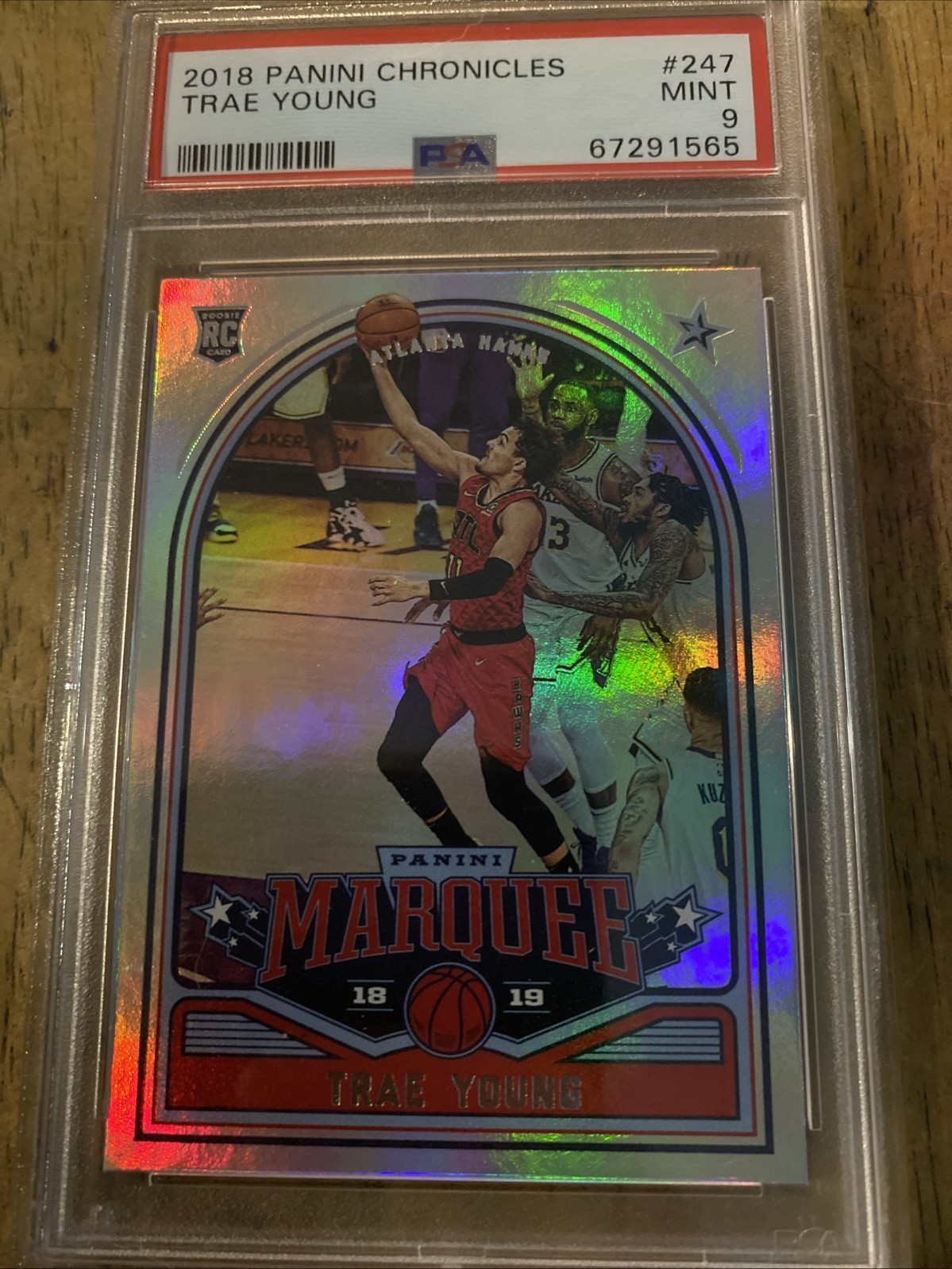 Trae Young 2018-19 Panini Chronicles Marquee RC #247 PSA 9 MINT ATL Hawks