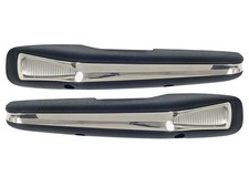 1963-64 Falcon Arm Rest Pads Deluxe Black Ranchero 62 Galaxie 63 Comet New