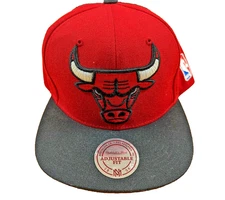 Mitchell & Ness Chicago Bulls Snapback Cap-Never Worn-Red Cap Black Visor