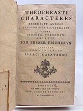 Theophrasti characteres: Recensuit animadversionibus illustravit atque indicem v