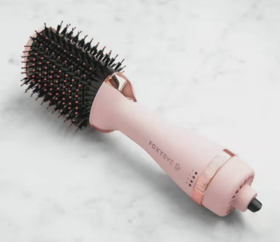 FoxyBae Blowout Round Brush Hot Hair Dryer Volumizer Rose Gold Styler LIGHT USE