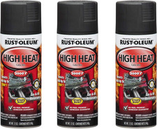 248903-3PK Automotive High Heat Spray Paint, Flat Black, 12 Ounce (Pack of 3)