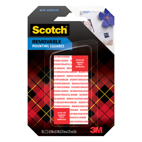 Scotch Removable Double-Sided Mounting Squares: 0.7 in. x 0.7 in. (Grey) *16-squ - Picture 1 of 9