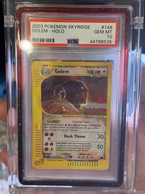 2003 POKEMON SKYRIDGE #148 GOLEM-HOLO PSA 10 SWIRL 🌀