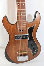 Vintage 1970 Zenta Single Pickup Electric Guitar MIJ Japan Natural Woodgrain