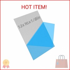 6061-T6 Aluminum Sheet 12x16x1/8 Inch Thickness Durable Aluminum Plate, Thick Me