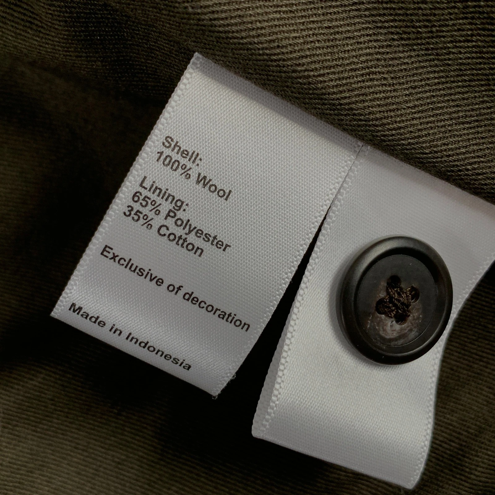 Flint and Tinder Jacket Men Small Boiled Wool Station Huckberry Olive Green - product detail image 5