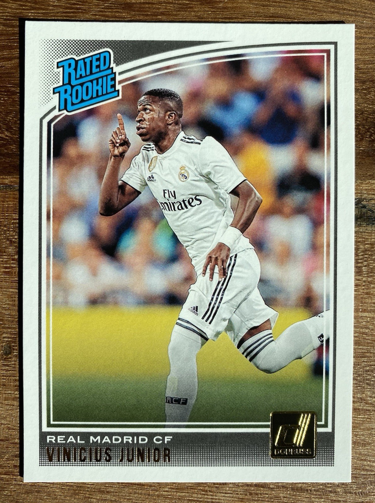 2018-19 Panini Donruss Soccer #177 Vinicius Junior Rated Rookie Real Madrid RC