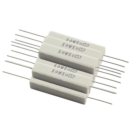 10PCS Cement Resistors 10W Horizontal 10 ohm 5% Ceramic Wirewound - product listing photo