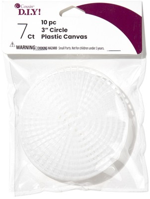 12er Pack Cousin Kunststoff Leinwand Form 7 Stück 3'' 10/Pkg-Kreis Klar 40000730