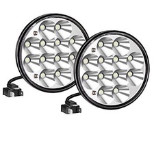 2PCS 5.75" 5-3/4 Round Motorcycle Front Light with 3-Pin Plug,36W H5006-2X