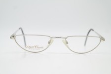 Vintage Glasses Gold Classic Gold Plated 22 KT Silver Blue Oval Frame