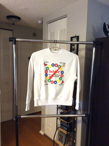 Twister White Cotton Blend Sweatshirt Adult Medium Vintage Champion