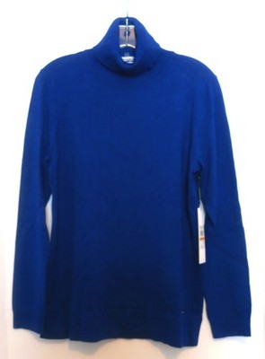 WOMENS CALVIN KLEIN MODERN ESSENTIALS ROYAL BLUE TURTLENECK SWEATER SZ SMALL NWT