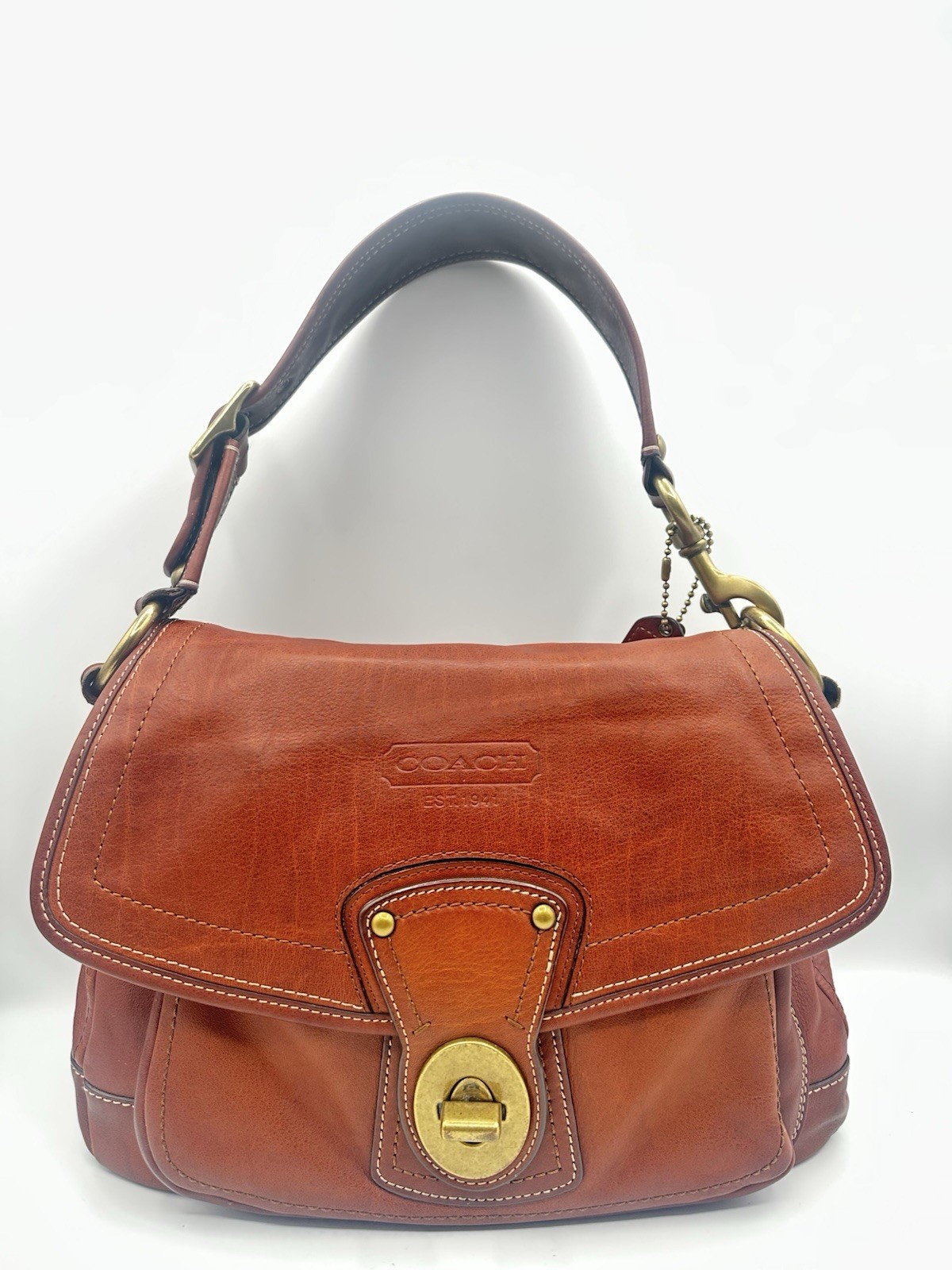 Coach Legacy Ali Shoulder Bag 10329 Cognac Brown Leat… - Gem