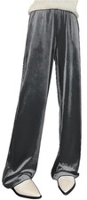 ARJOSA Women's Yoga Pants Wide Leg High Waisted Palazzo Lounge Medium, Grey 